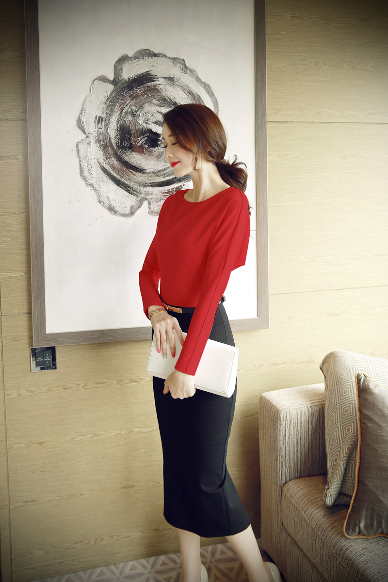 BM71173 KOREAN OL DRESS RED